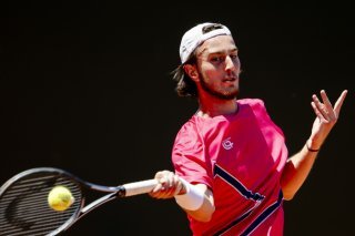 Kilian Feldbausch n'est pas passé loin de l'exploit au 2e tour des qualifications à Genève KEYSTONE/JEAN-CHRISTOPHE BOTT